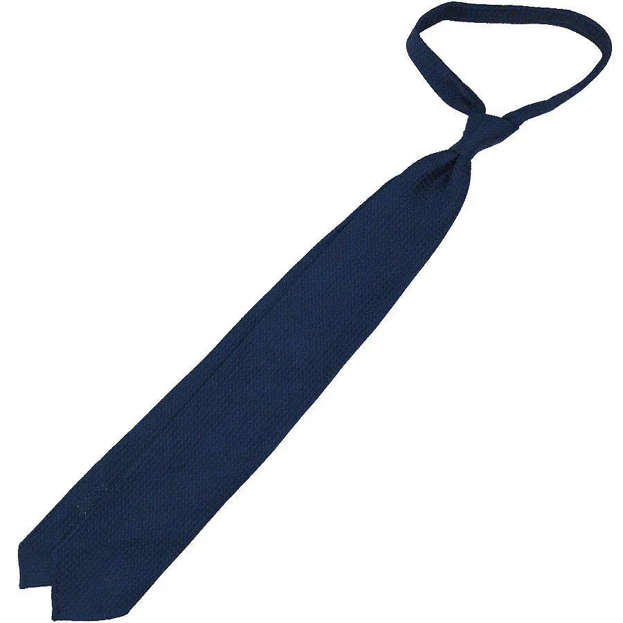 Grenadine / Garza Grossa Tie - Navy - Hand-Rolled