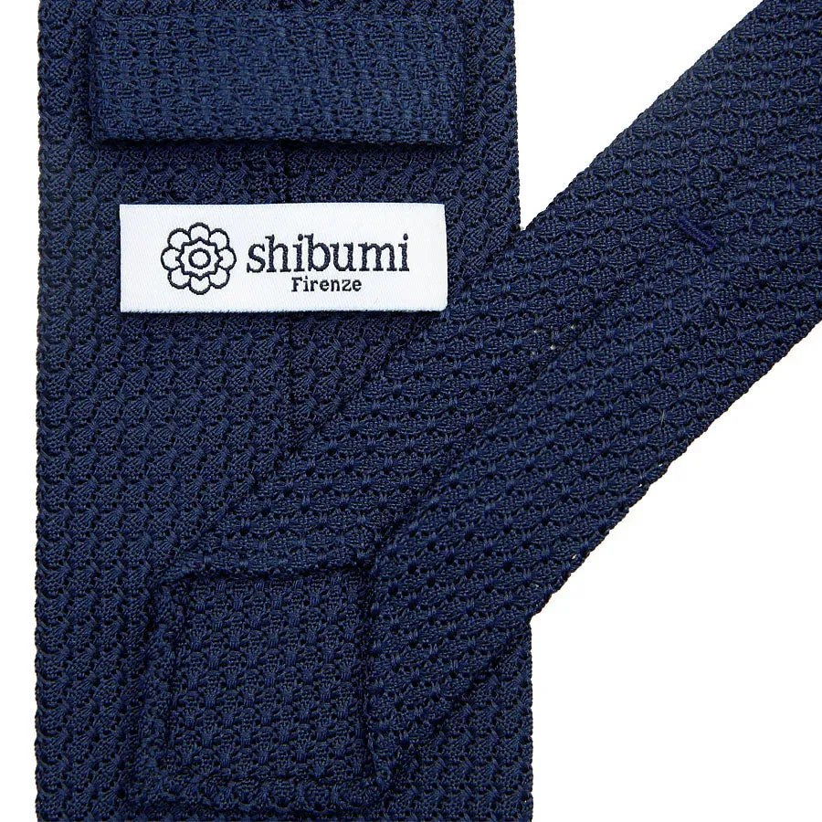 Grenadine / Garza Grossa Tie - Navy - Hand-Rolled