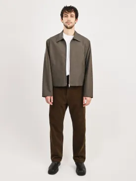 Grey Atom Check Wool Mini Jacket