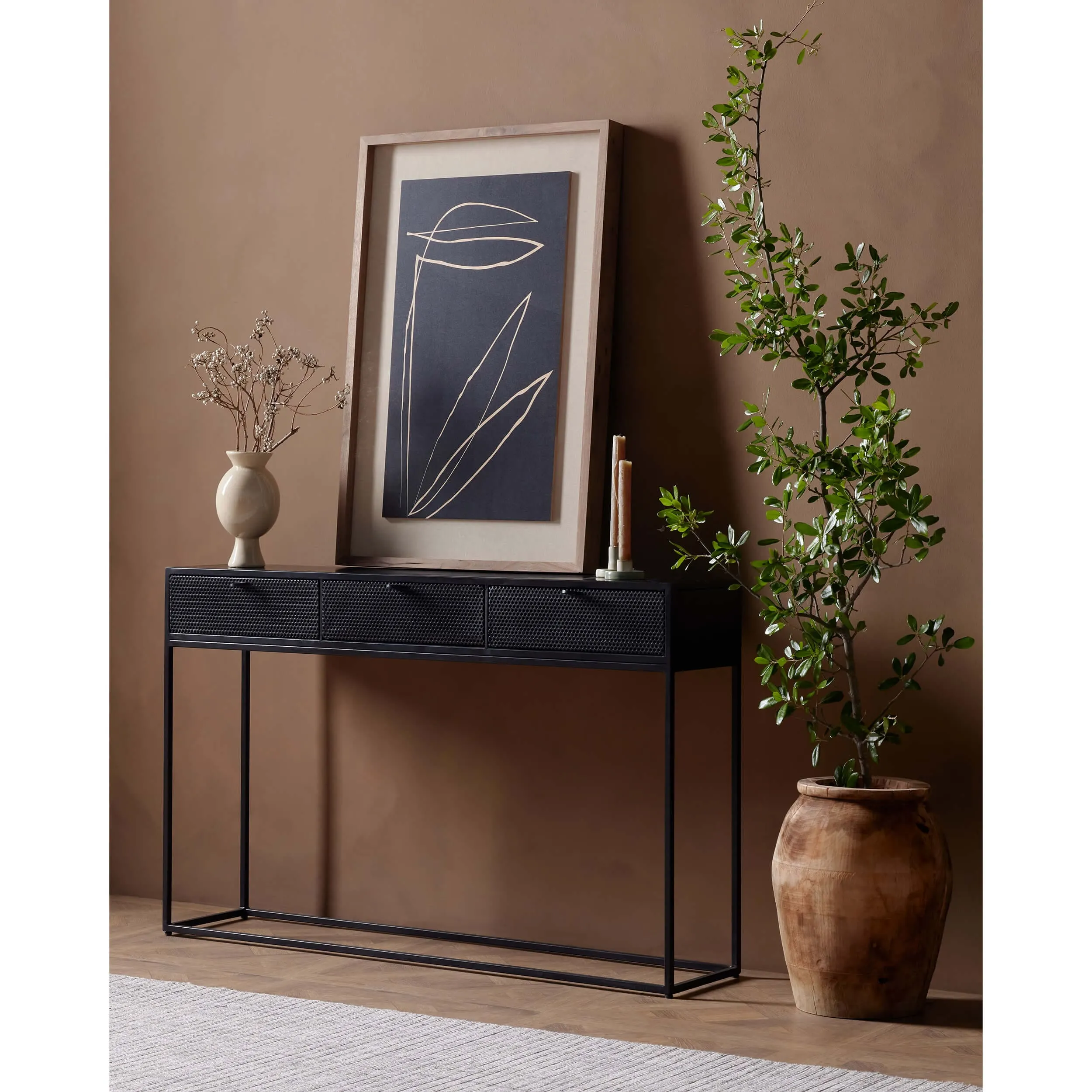 Hendrick Console Table, Black