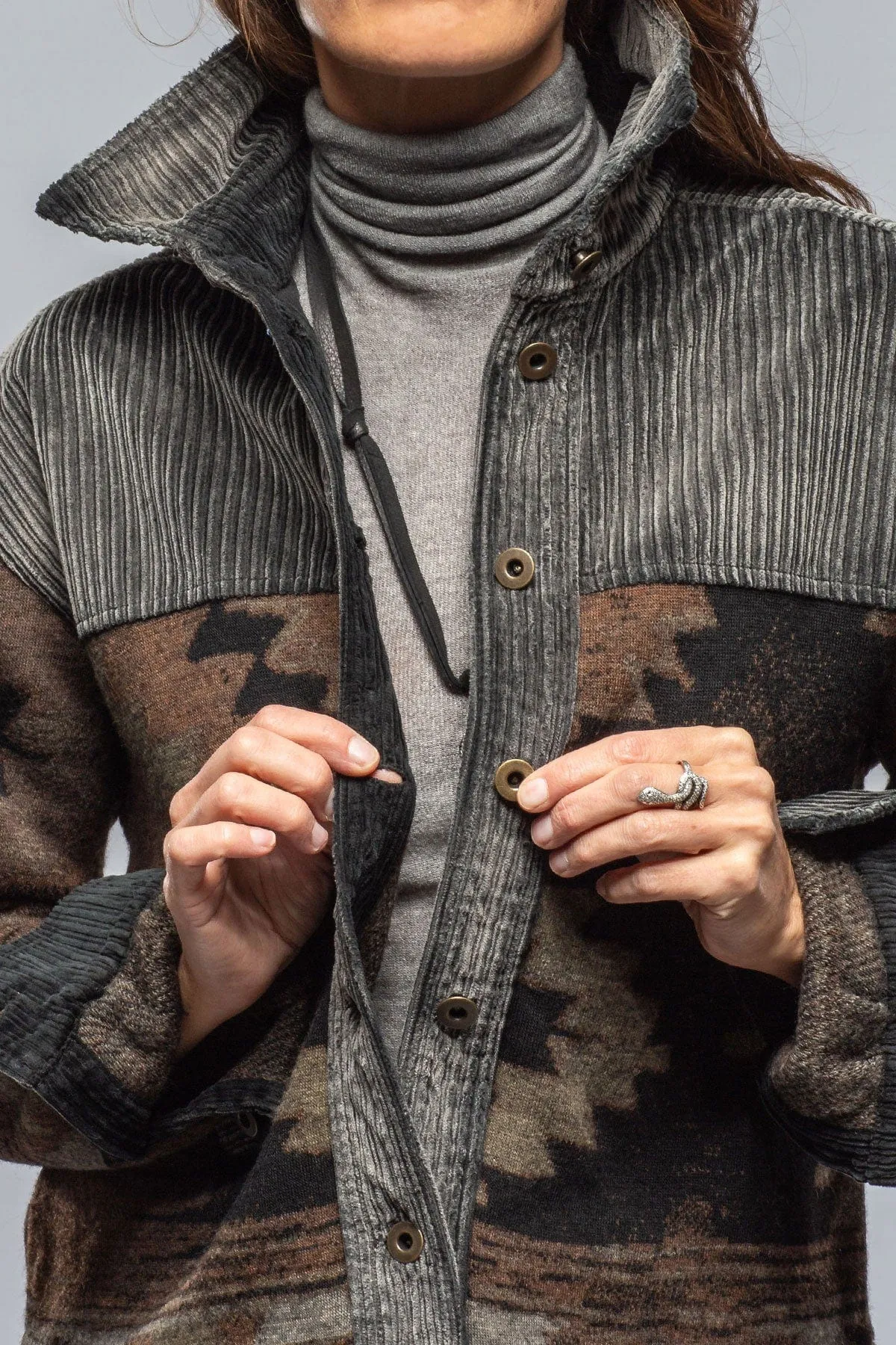 Hickory Blanket Jacket In Charcoal
