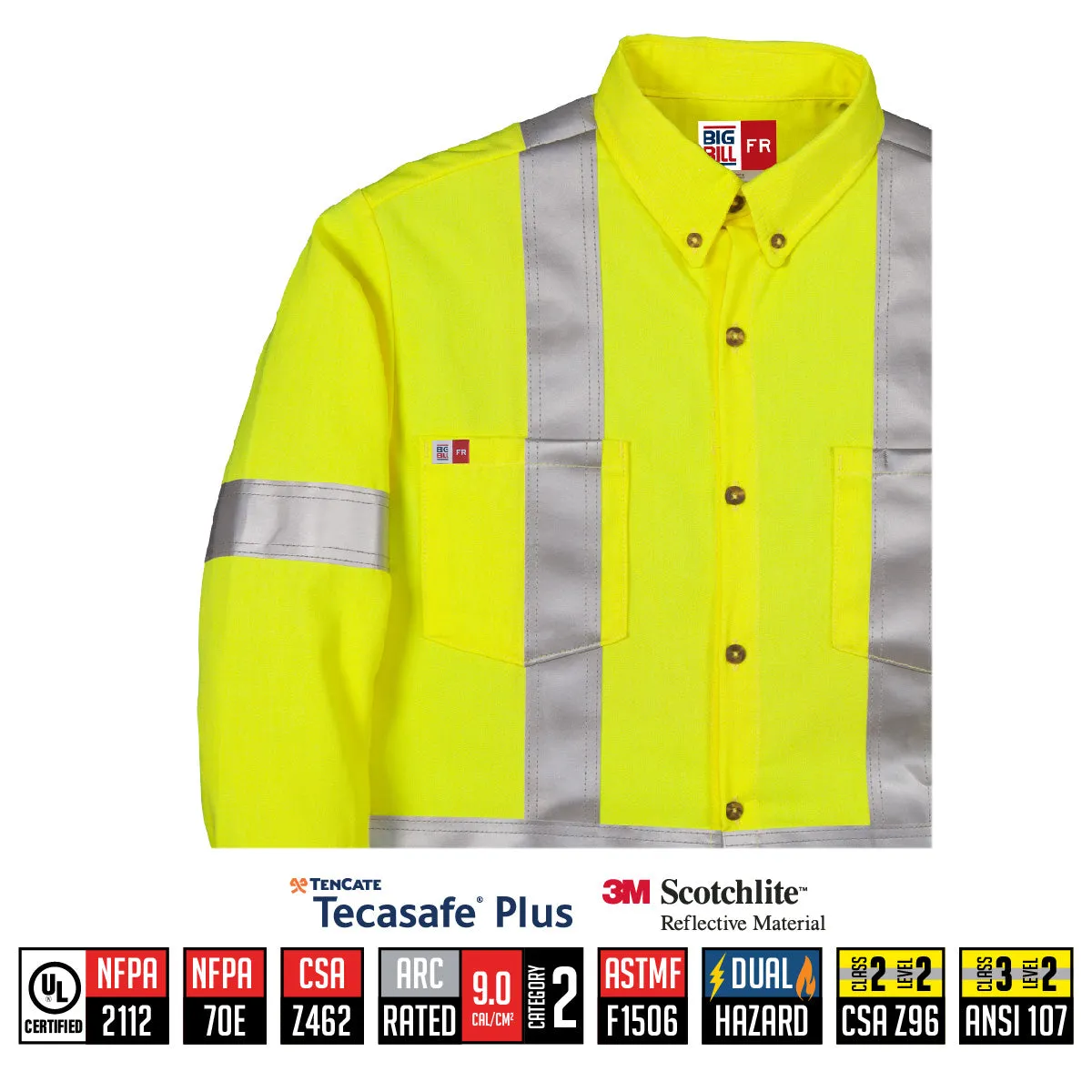 High Visibility Yellow Dress Shirt - 148BDTY7