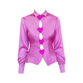 Hot Pink Silk Shirt
