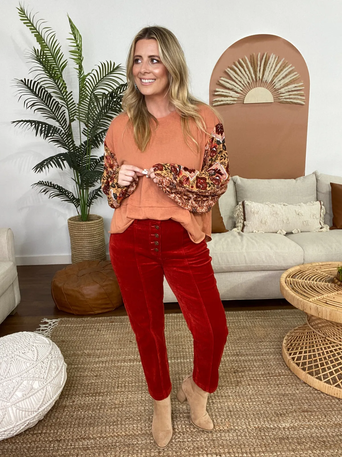 Judy Blue Holiday Spice Corduroy Pants