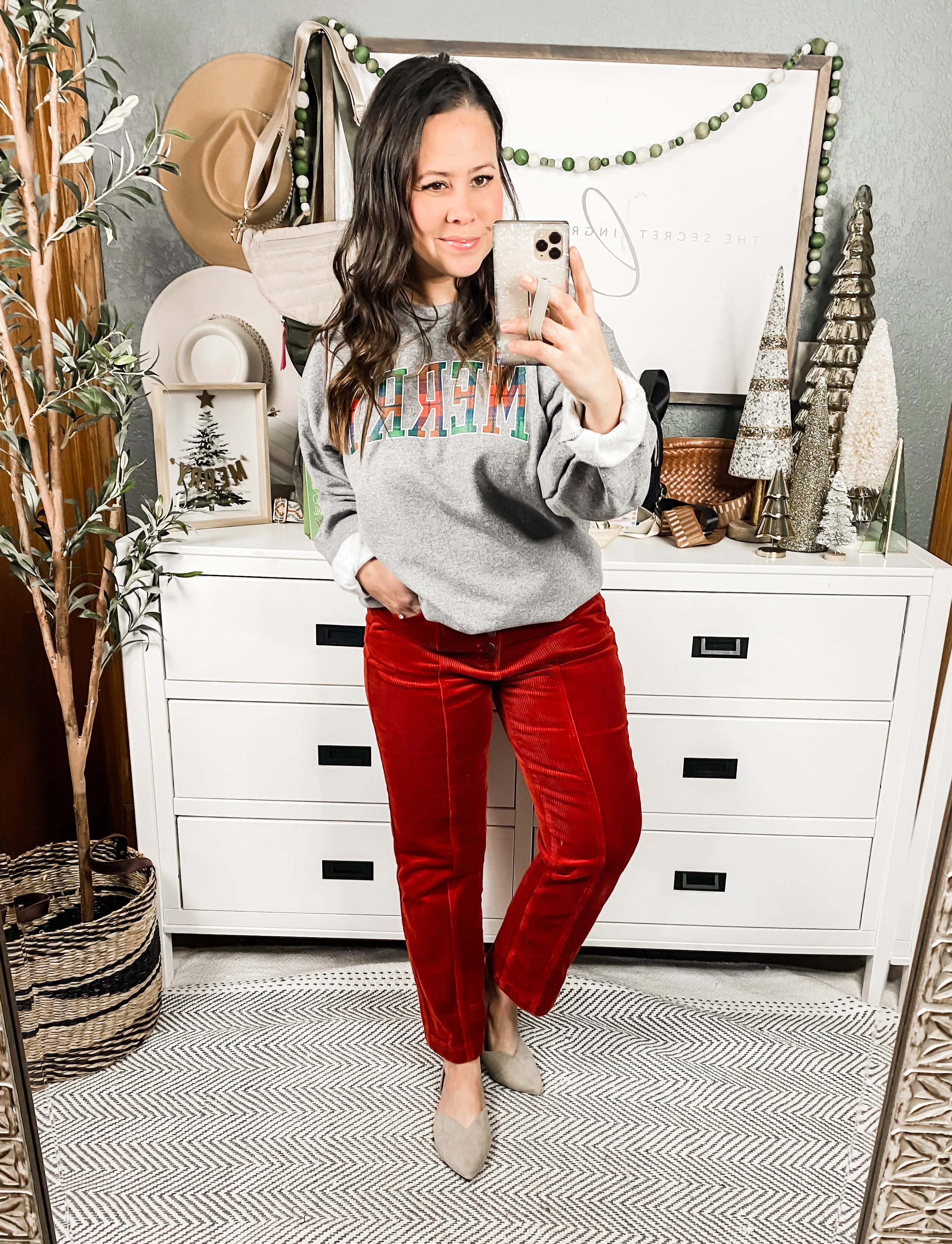 Judy Blue Holiday Spice Corduroy Pants