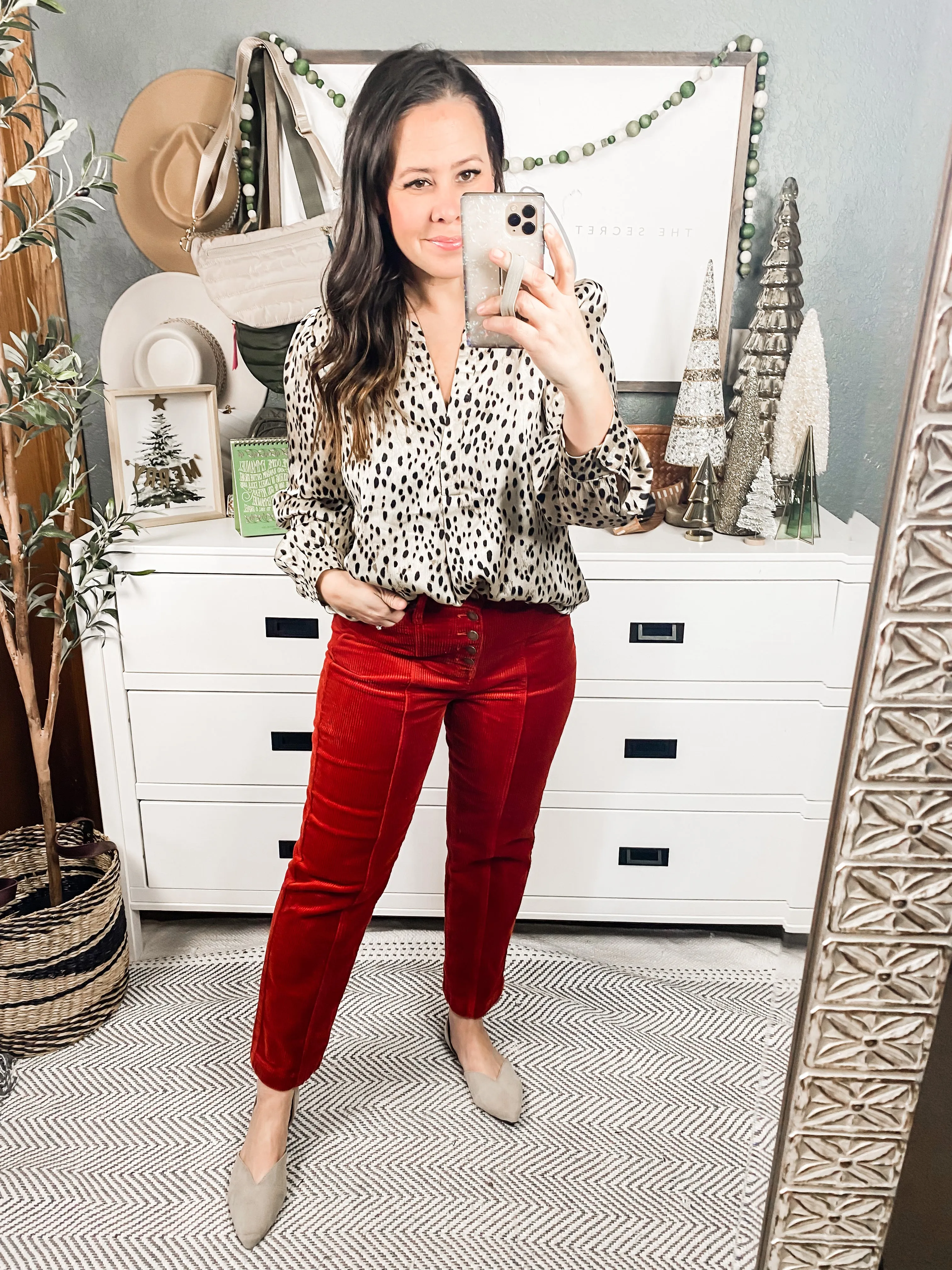 Judy Blue Holiday Spice Corduroy Pants