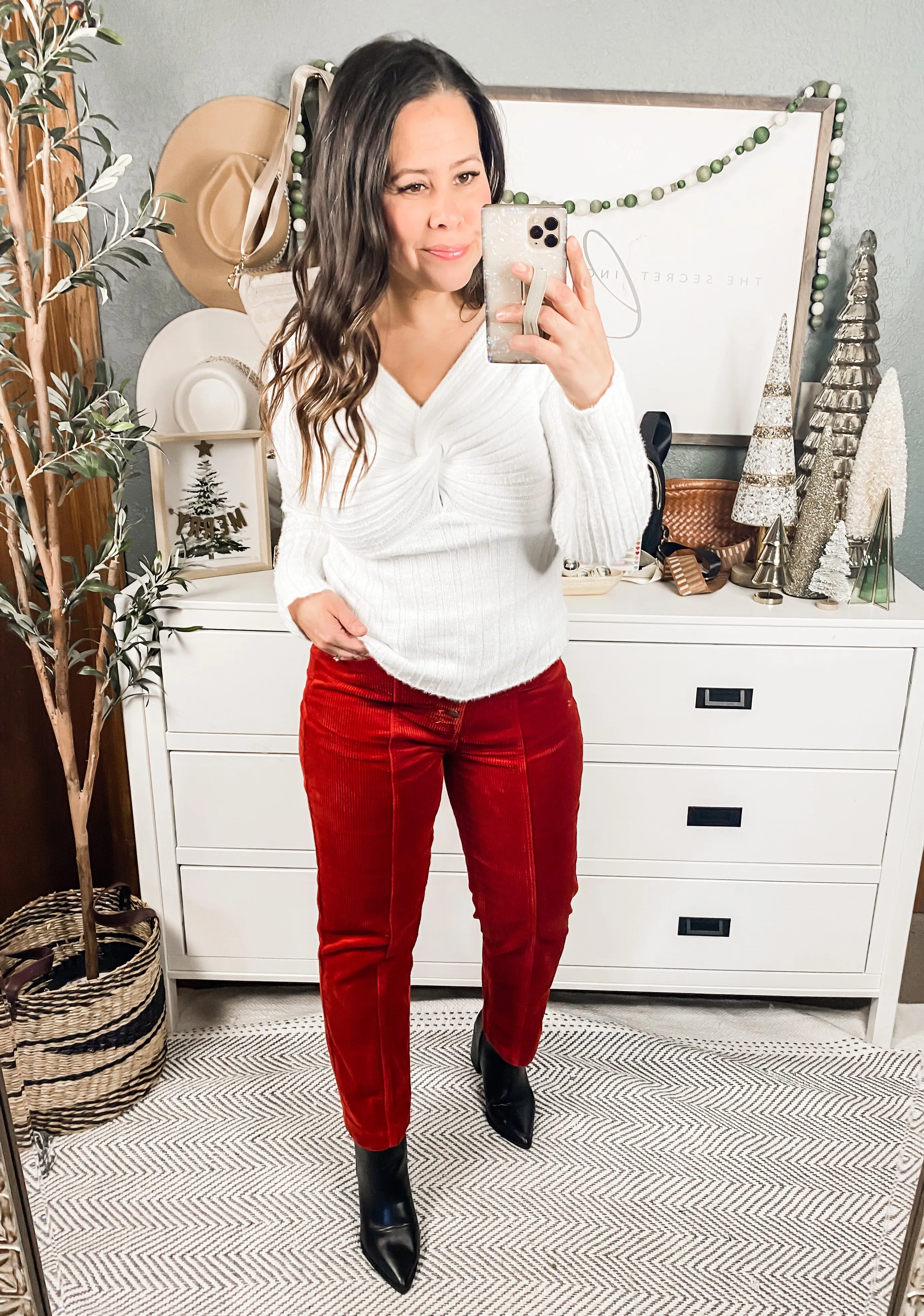 Judy Blue Holiday Spice Corduroy Pants