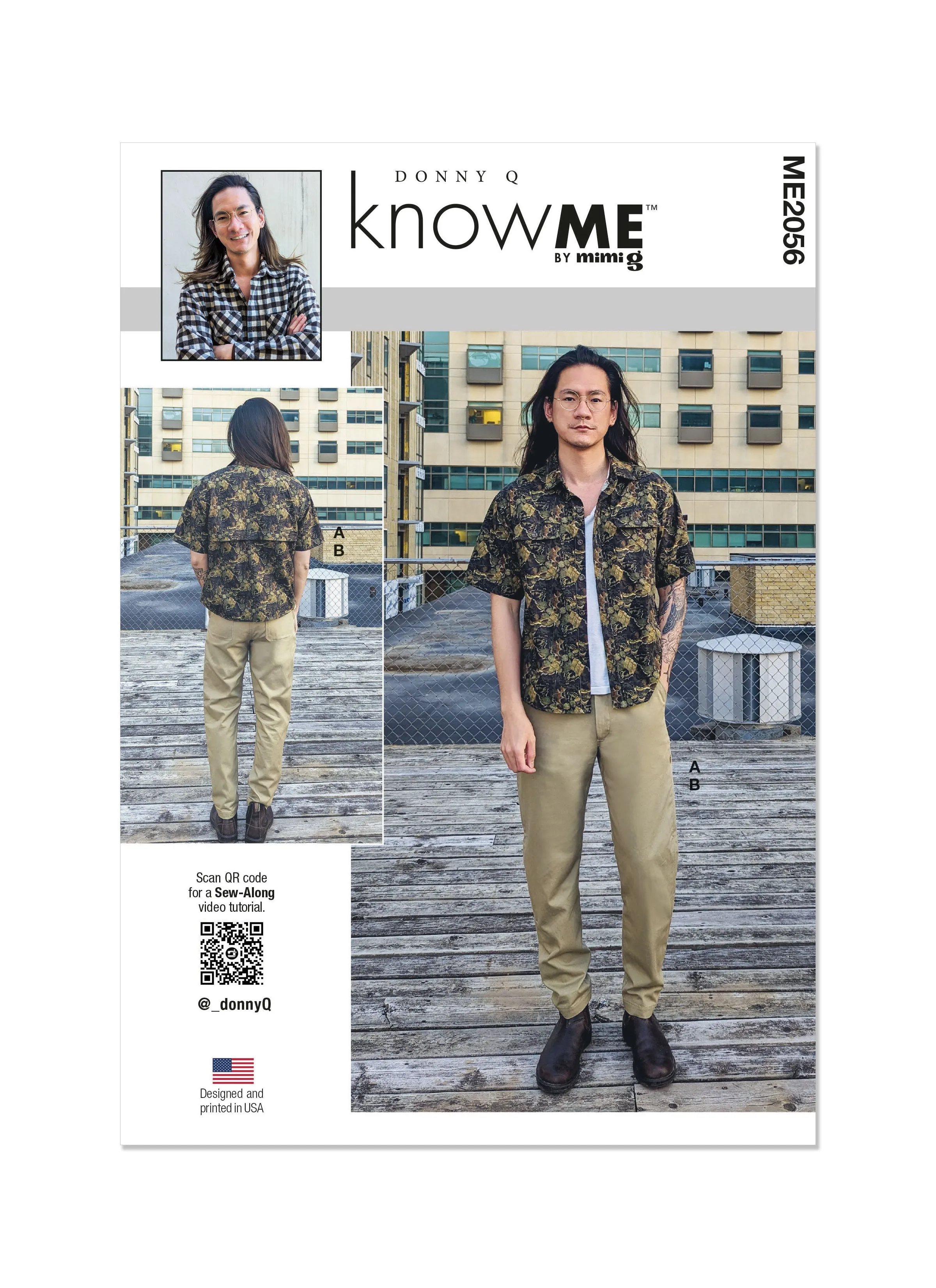 Know Me sewing pattern 2056 Men's Shirt and Pants by Donny Q