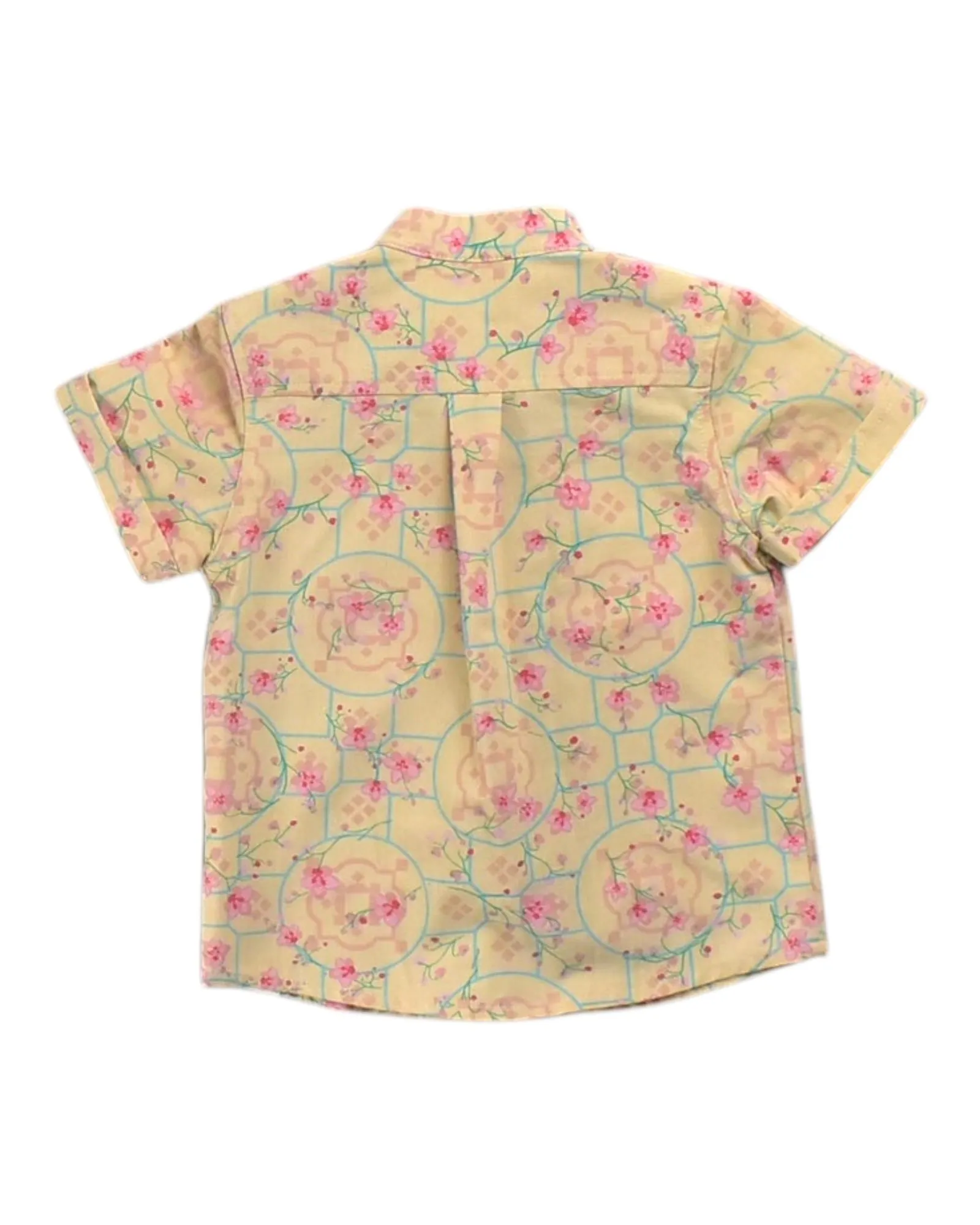 Le Petit Society Floral Short Sleeve Shirt 1Y