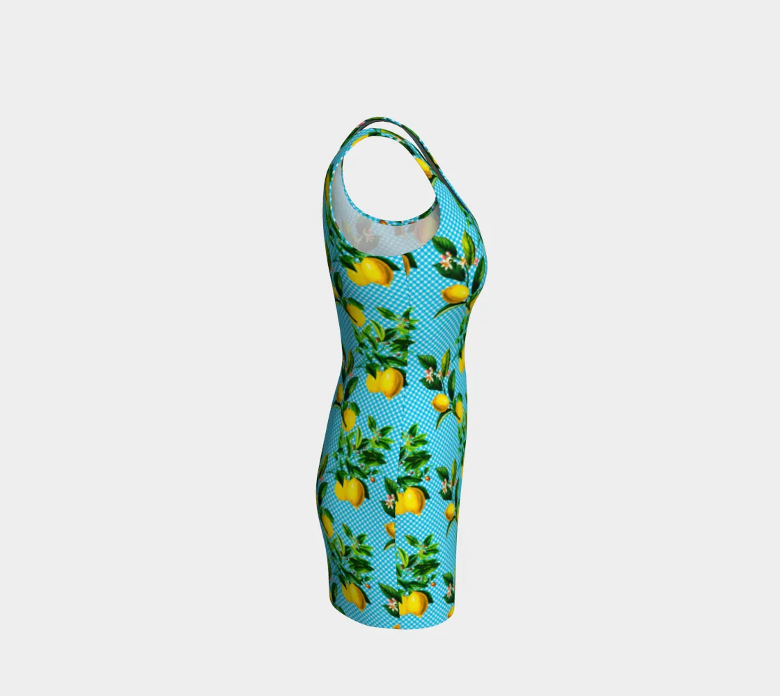 Lemony Dots Bodycon Dress