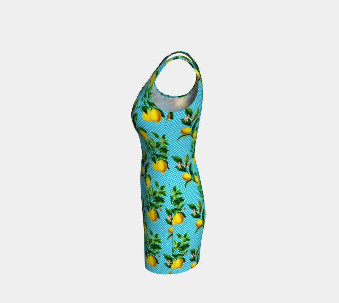 Lemony Dots Bodycon Dress