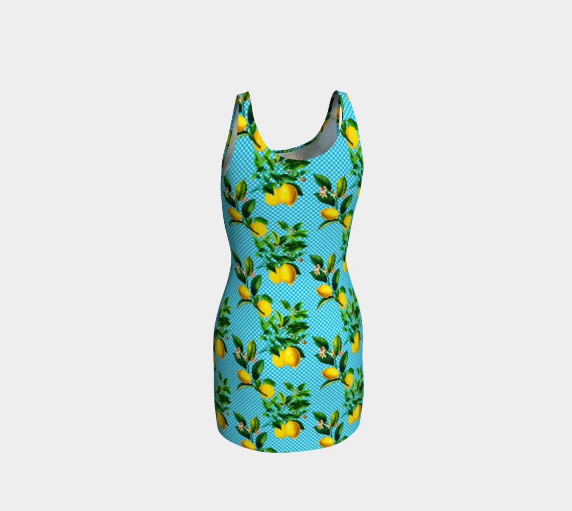 Lemony Dots Bodycon Dress