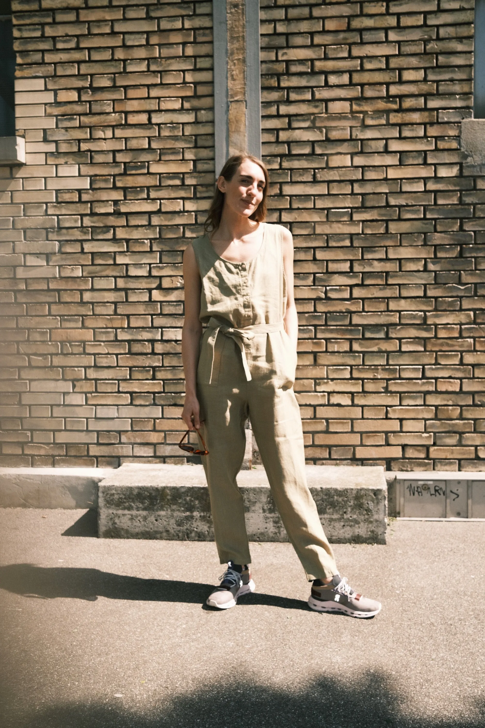 linen overall - willow