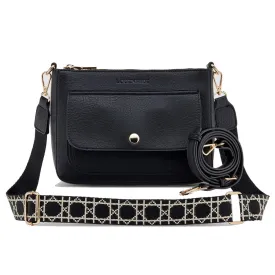 LOUENHIDE LIZZIE SMALL TOP ZIP BAG BLACK