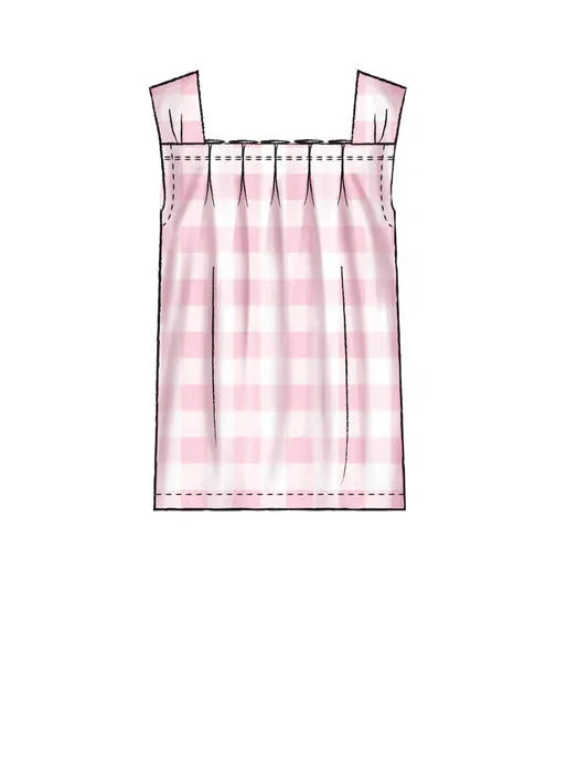 M7942 Misses', Children's and Girls' Top, Skirt, Shorts and Pants (size: All Sizes in One Envelope)