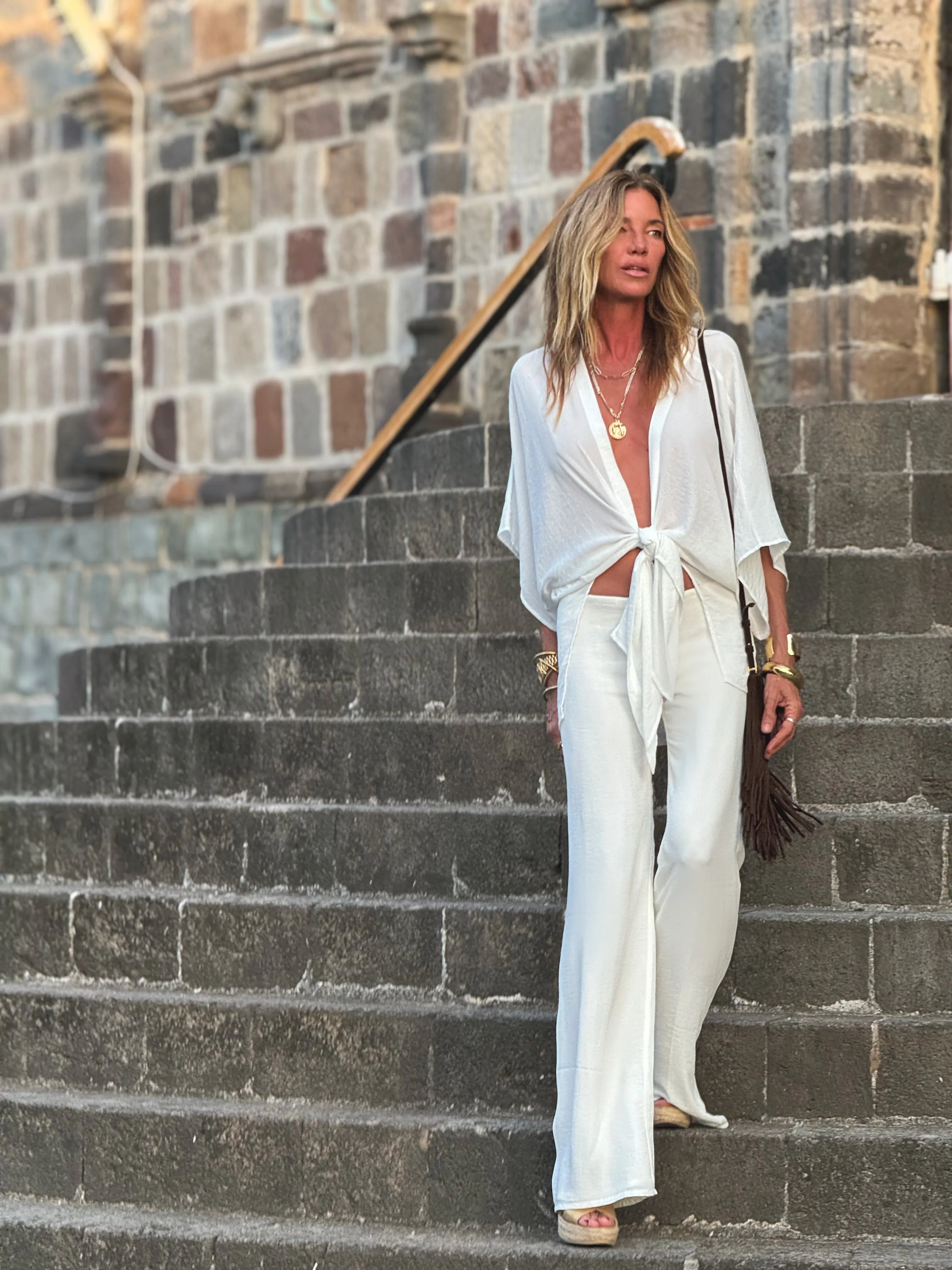 Mandy Pant Off White (Double Chiffon)