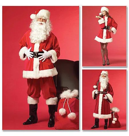 McCall's 5550 Misses'/Men's Santa Costumes and Bag Pattern