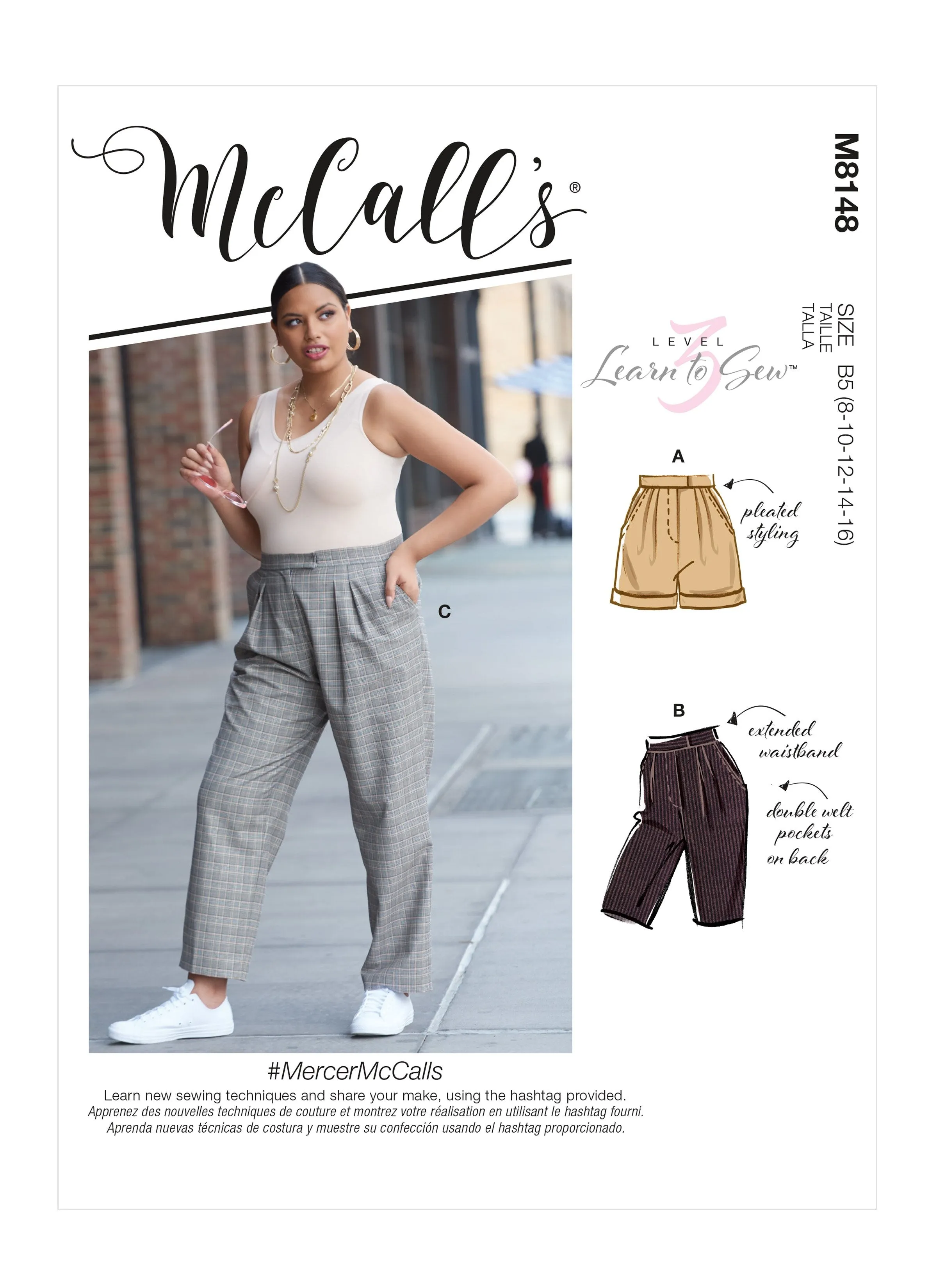 McCalls Sewing Pattern 8148 Misses' and Women's Trousers