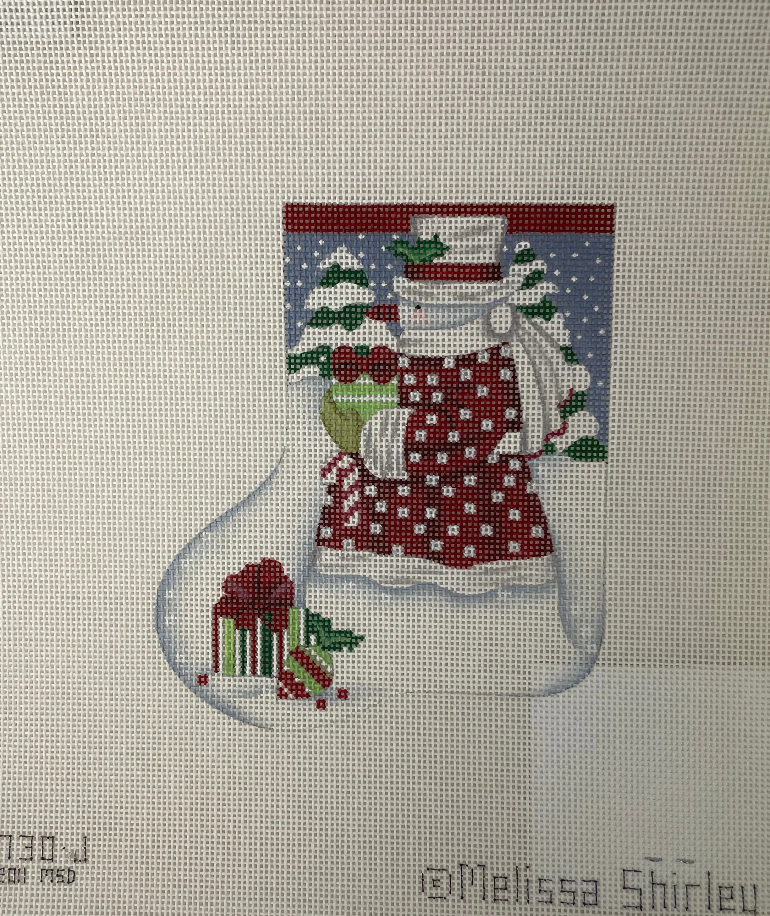 Melissa Shirley 730J Classic Snowman Mini Stocking
