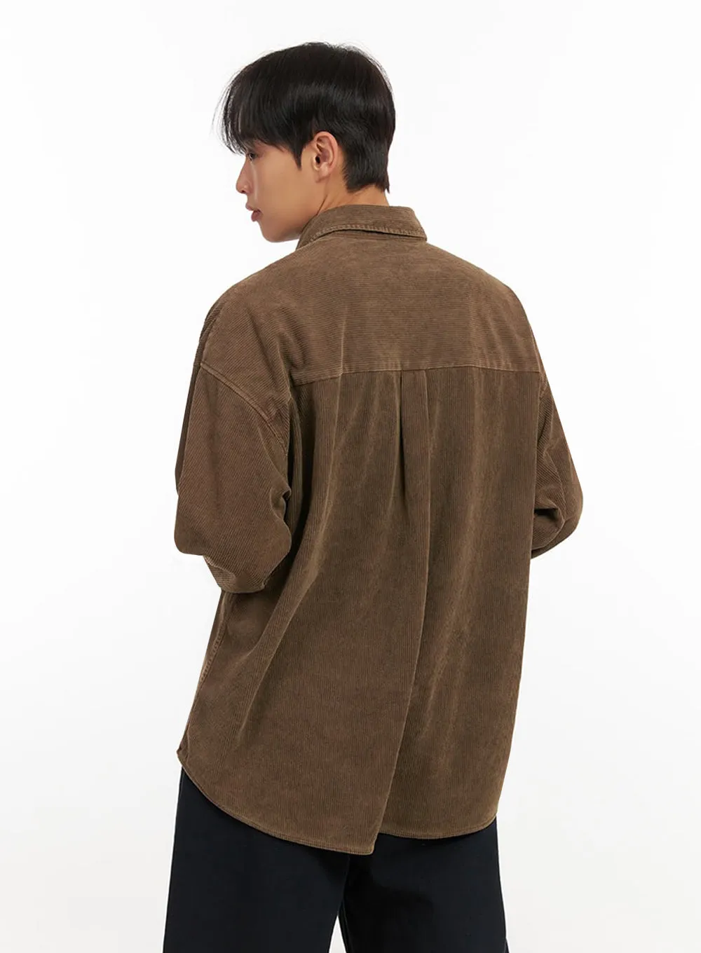 Men's Cozy Corduroy Collar Shirt ID413