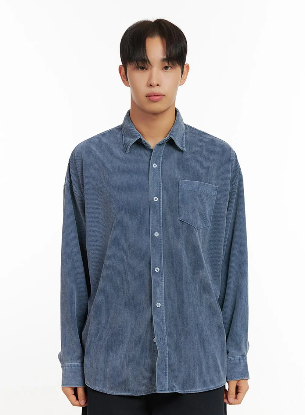 Men's Cozy Corduroy Collar Shirt ID413