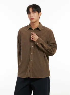 Men's Cozy Corduroy Collar Shirt ID413