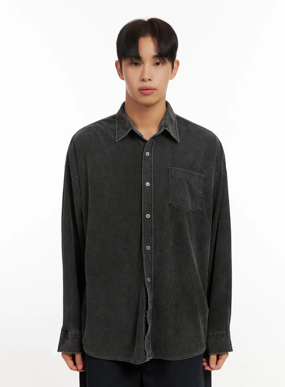 Men's Cozy Corduroy Collar Shirt ID413