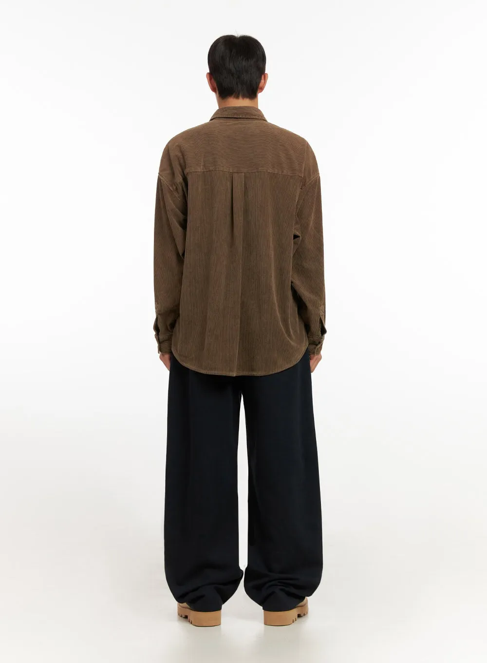 Men's Cozy Corduroy Collar Shirt ID413
