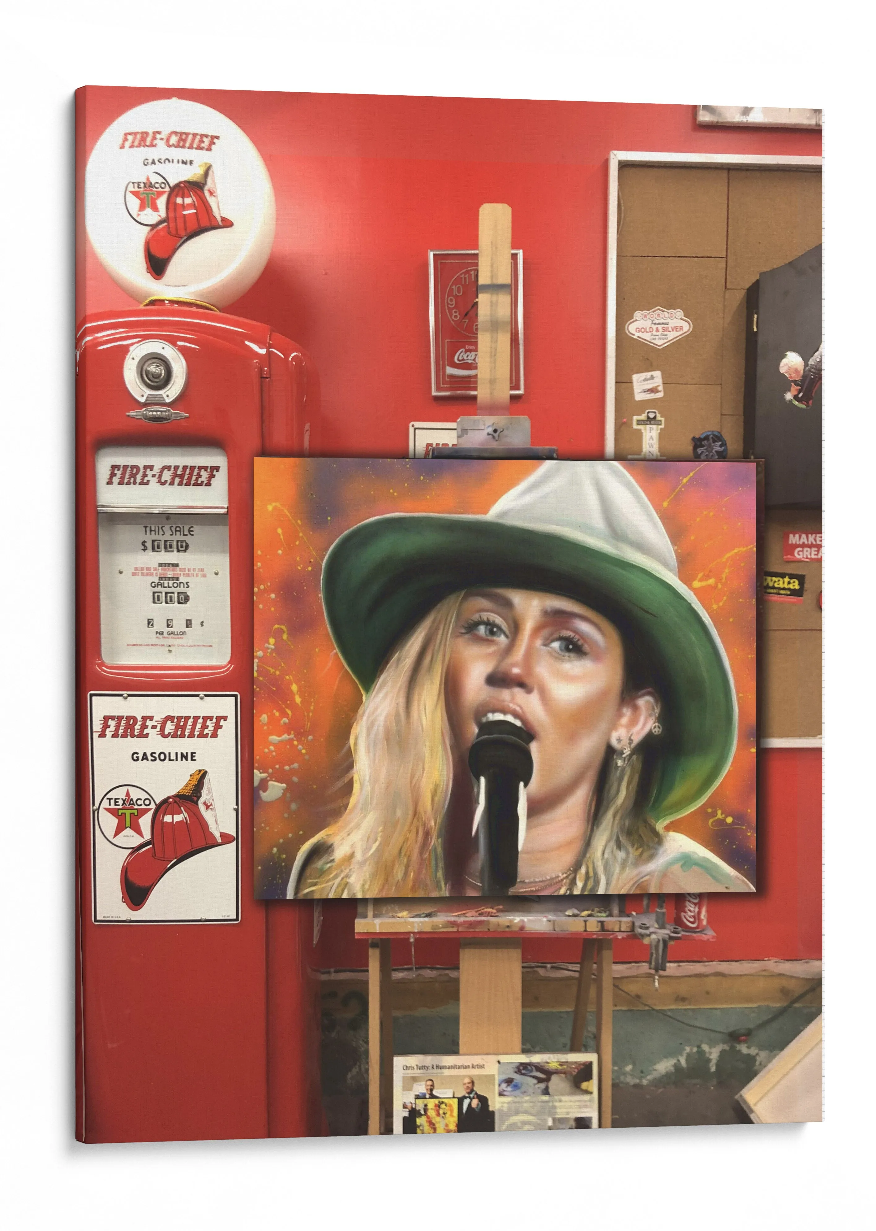 Miley Cyrus celebrity portrait by Chris Tutty