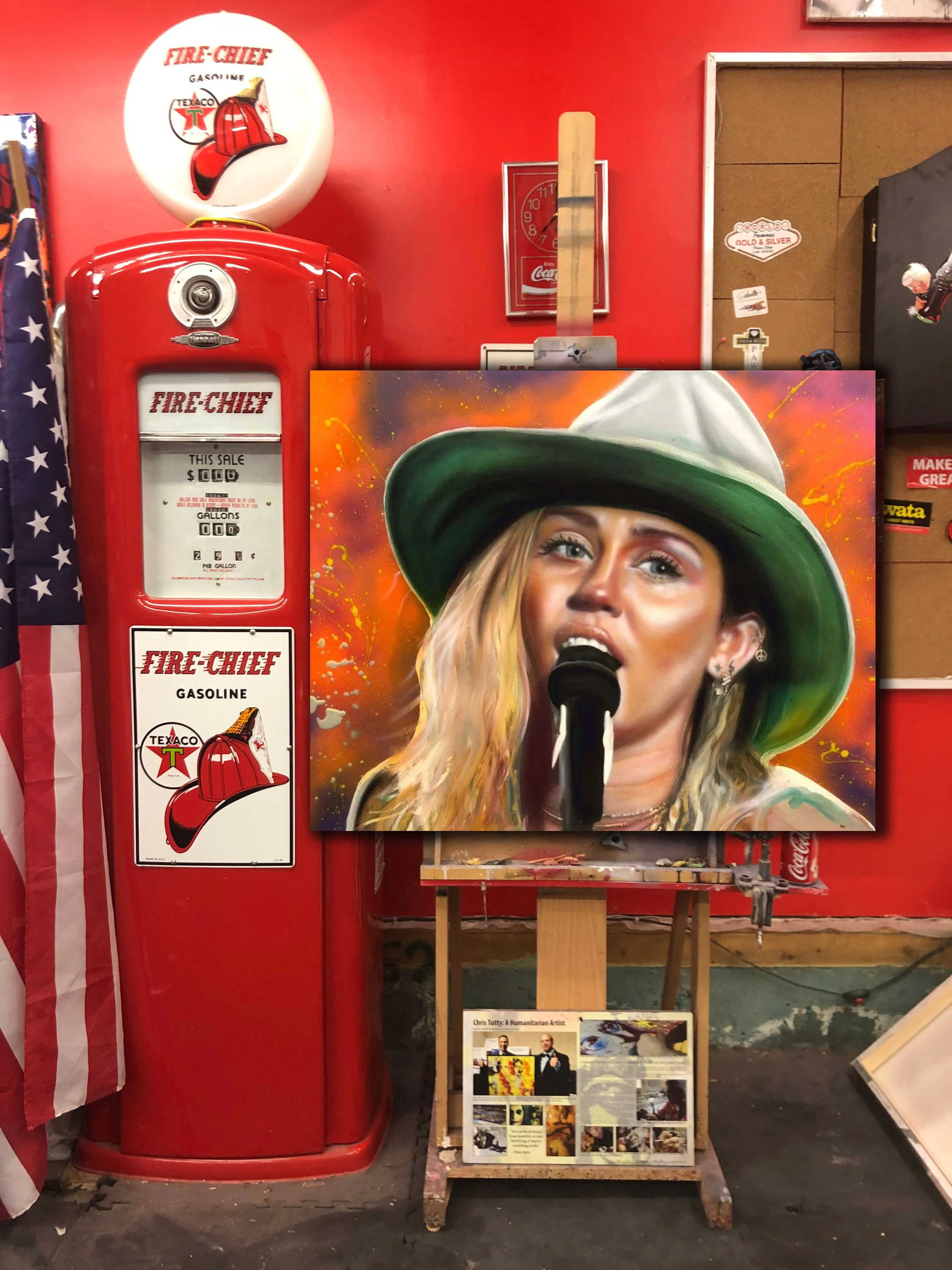 Miley Cyrus celebrity portrait by Chris Tutty