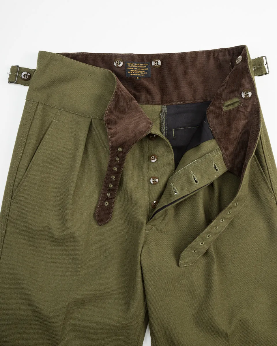 Military Twill Gurkha Pants - Soldier Green