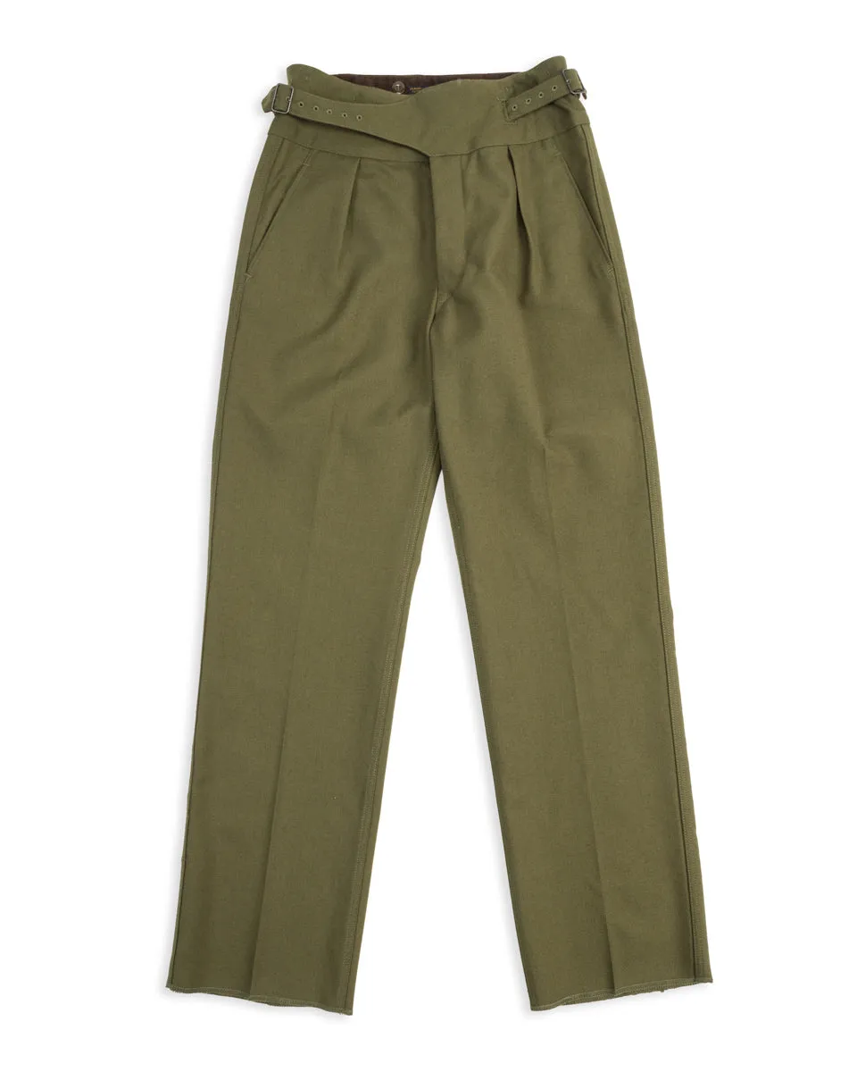 Military Twill Gurkha Pants - Soldier Green