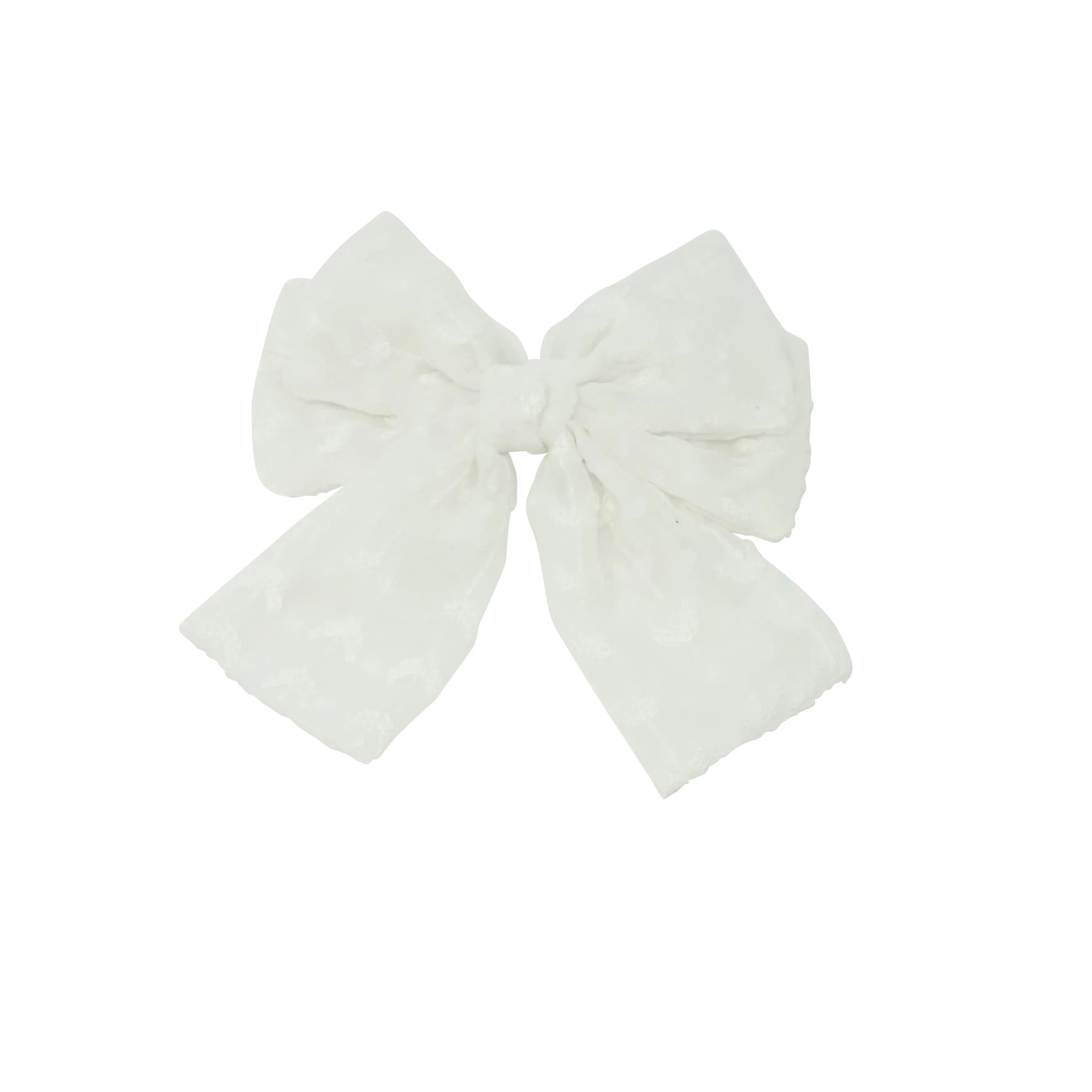 Monochrome Floral Large Bow Hair Clip