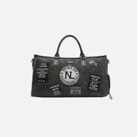 Nicole Lee USA Denim Patch Duffel for Luxury Fashion Enthusiasts
