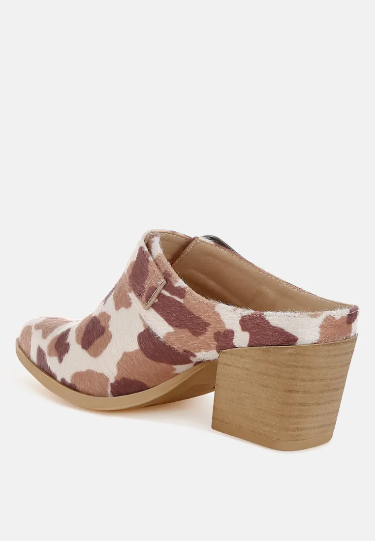 Nometa Faux Suede Buckle Detail Mules