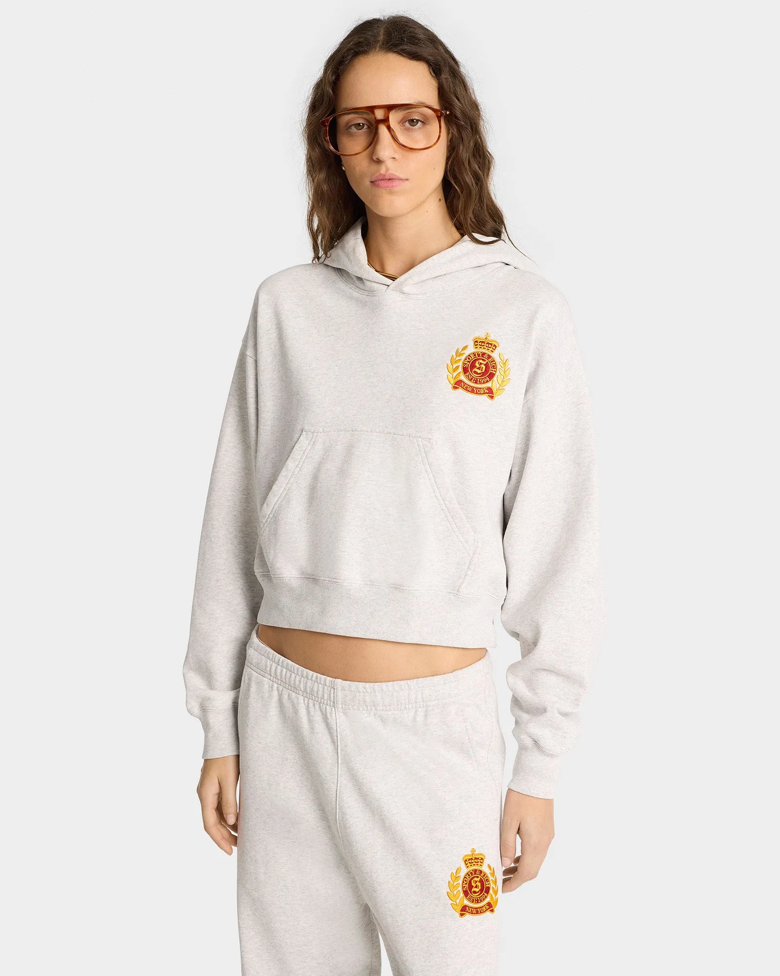 NY Crest Sweatpant - Heather Gray/Gold