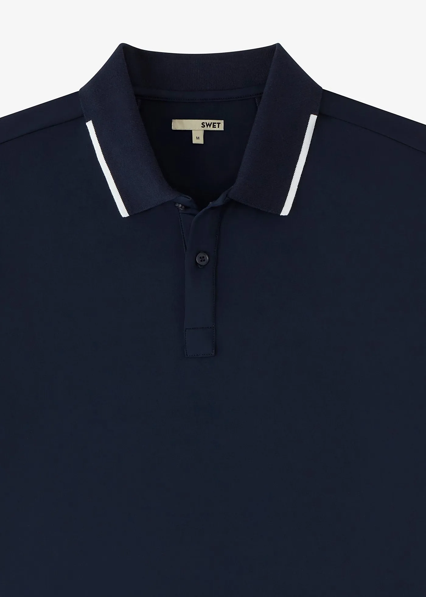 Performance Tipped Polo | Navy w/White Tipping
