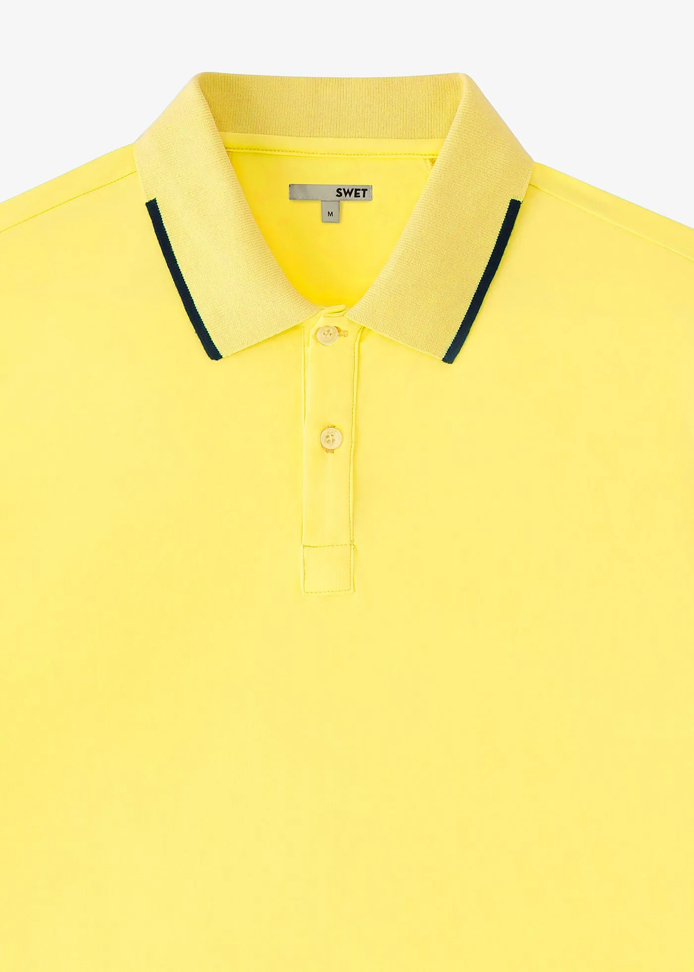Performance Tipped Polo | Yellow w/Navy Tipping