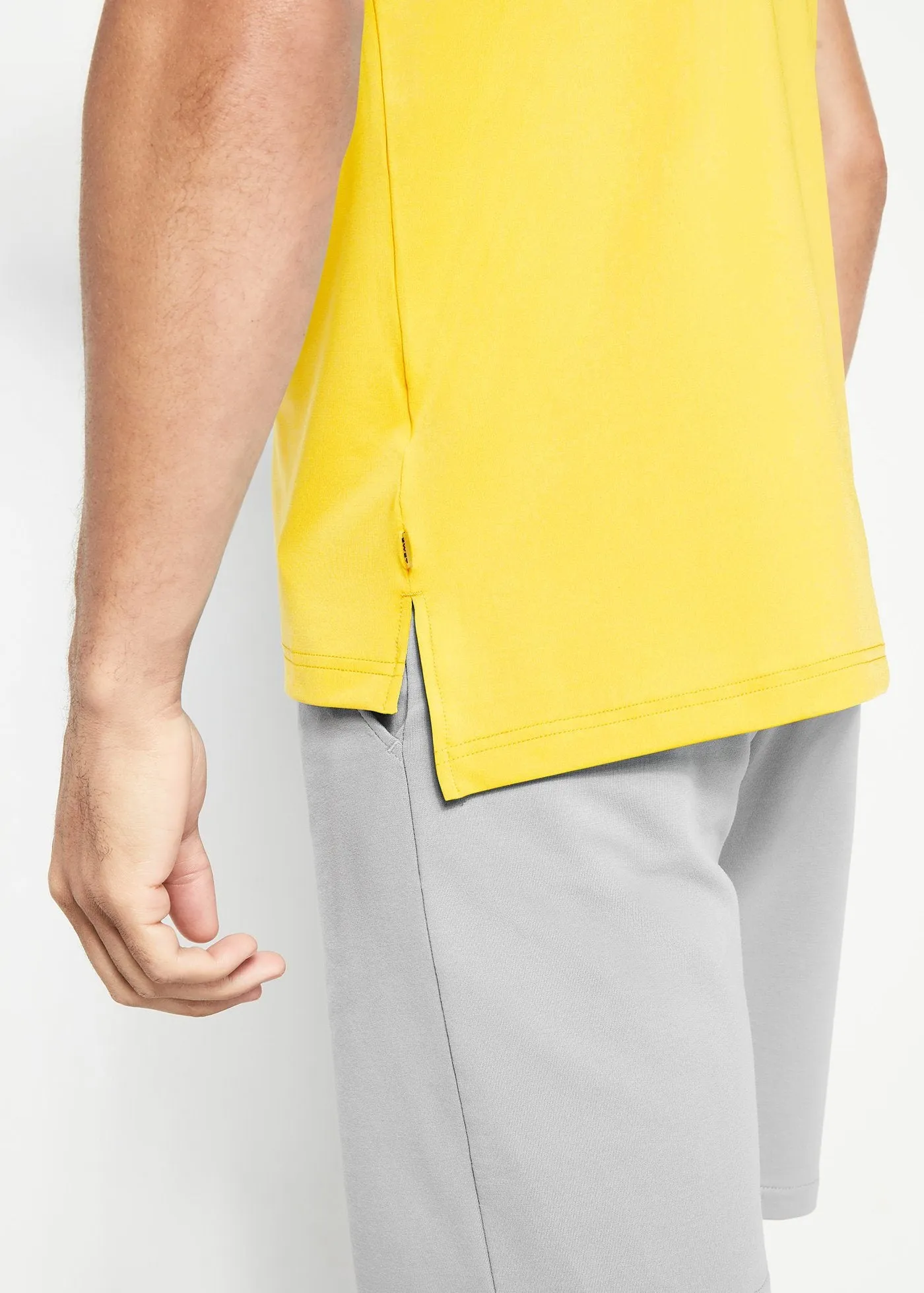 Performance Tipped Polo | Yellow w/Navy Tipping