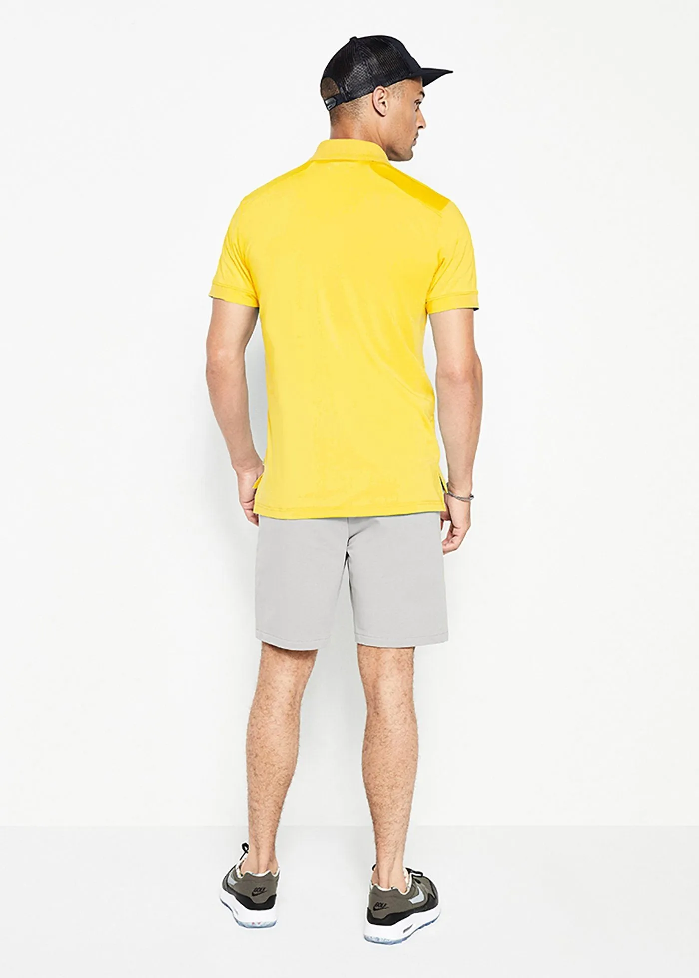 Performance Tipped Polo | Yellow w/Navy Tipping