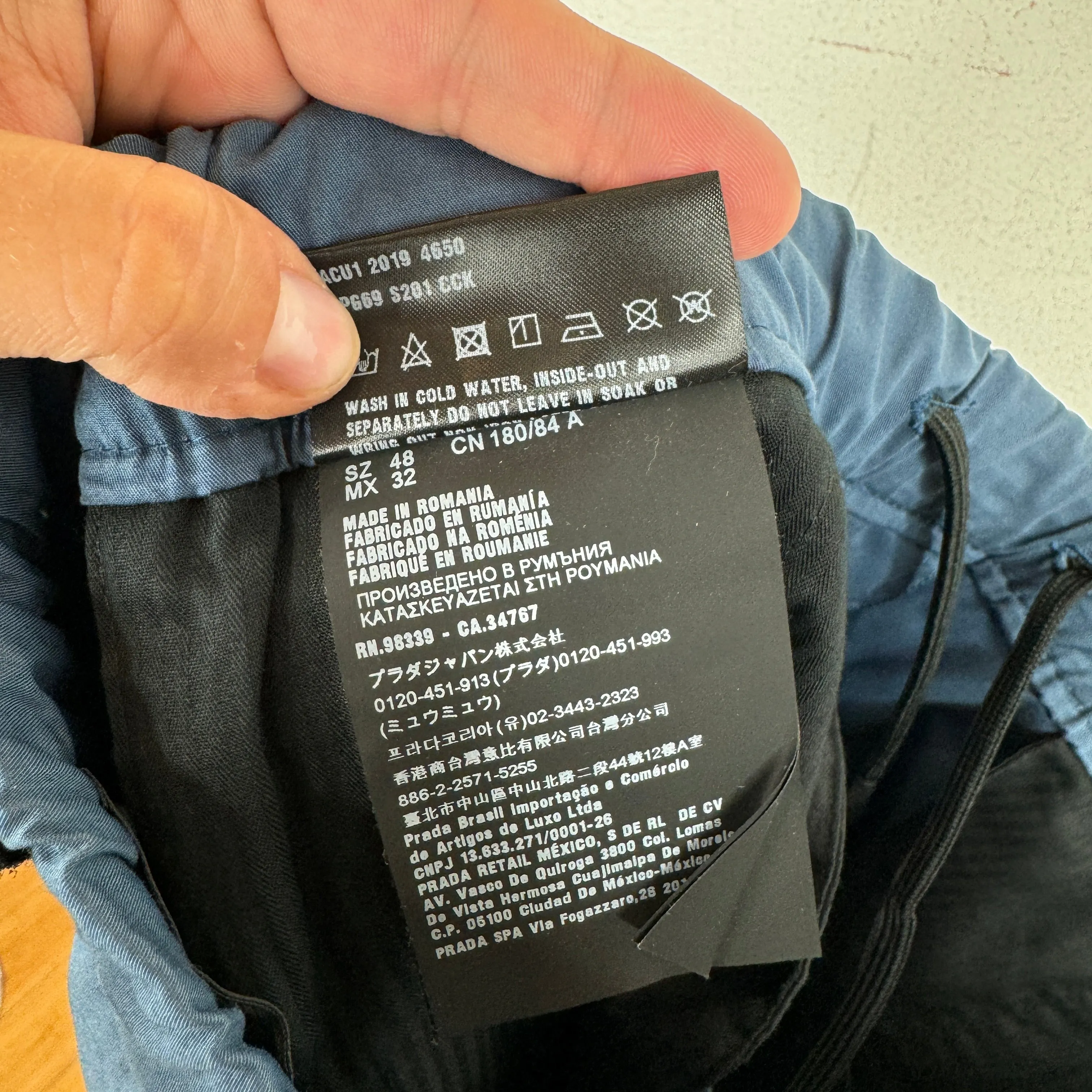 Prada Chino Ski Joggers