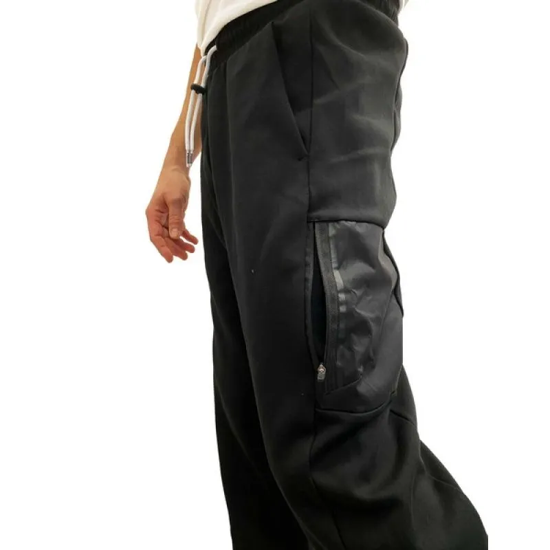 Puma Men's Black Cargo Sweatpants with Classic Cut and Functional Pockets