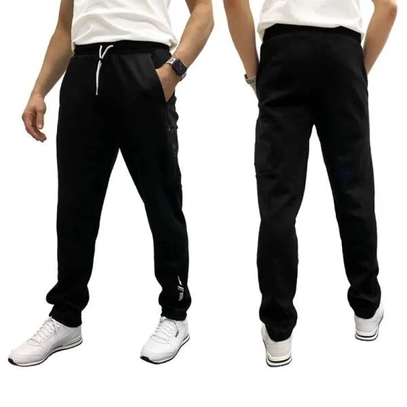Puma Men's Black Cargo Sweatpants with Classic Cut and Functional Pockets