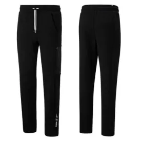 Puma Men's Black Cargo Sweatpants with Classic Cut and Functional Pockets