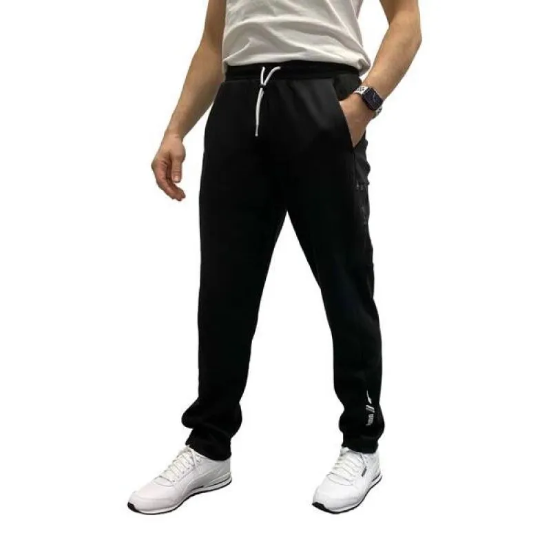 Puma Men's Black Cargo Sweatpants with Classic Cut and Functional Pockets