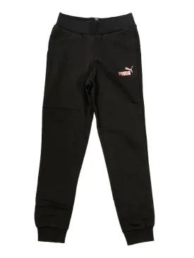 Puma pantalone in felpa da ragazza con polsino ESS  Sweatpants FL cl G 672114 11 Black-Rose Gold