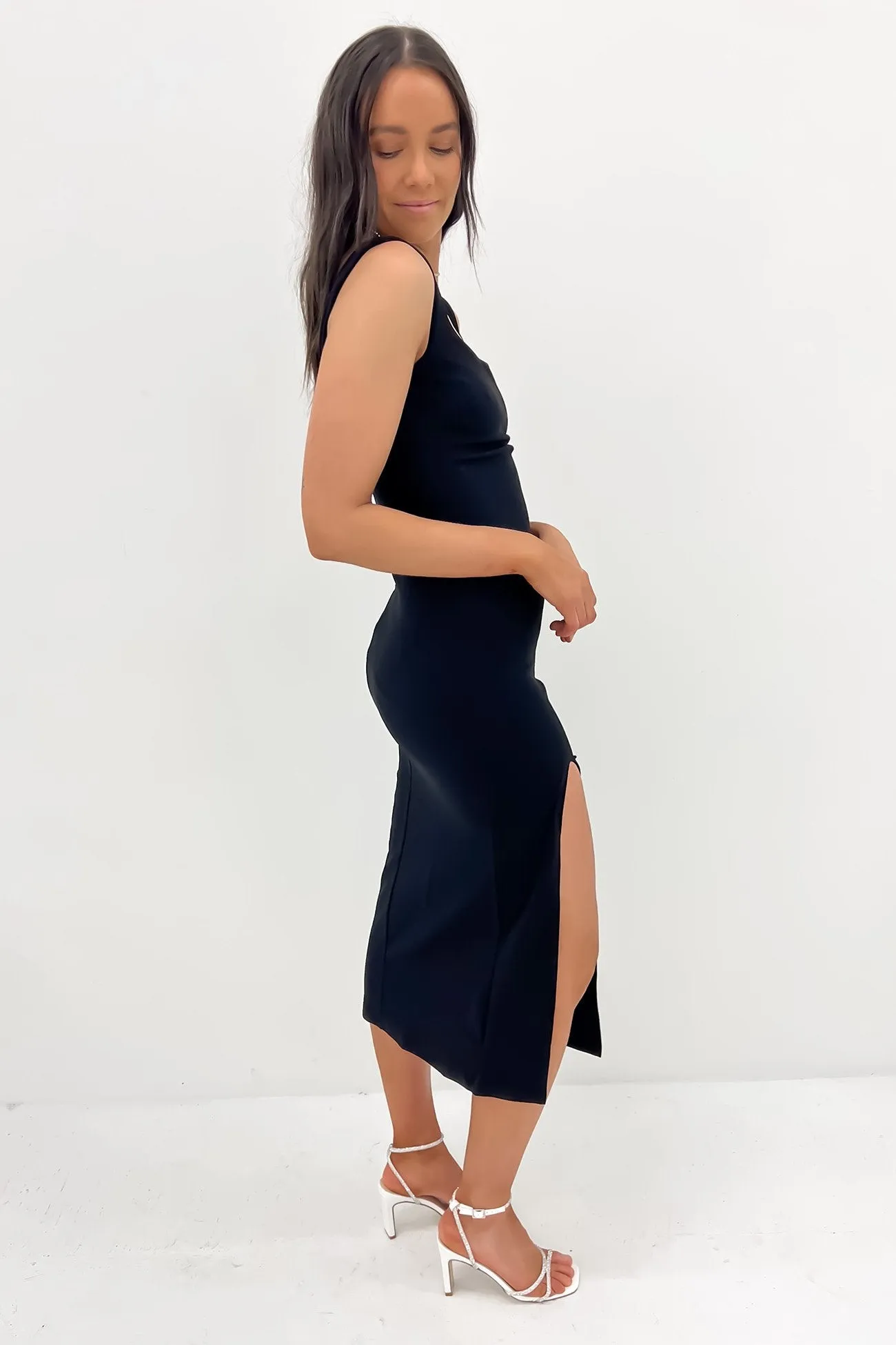 Reign Midi Dress Black