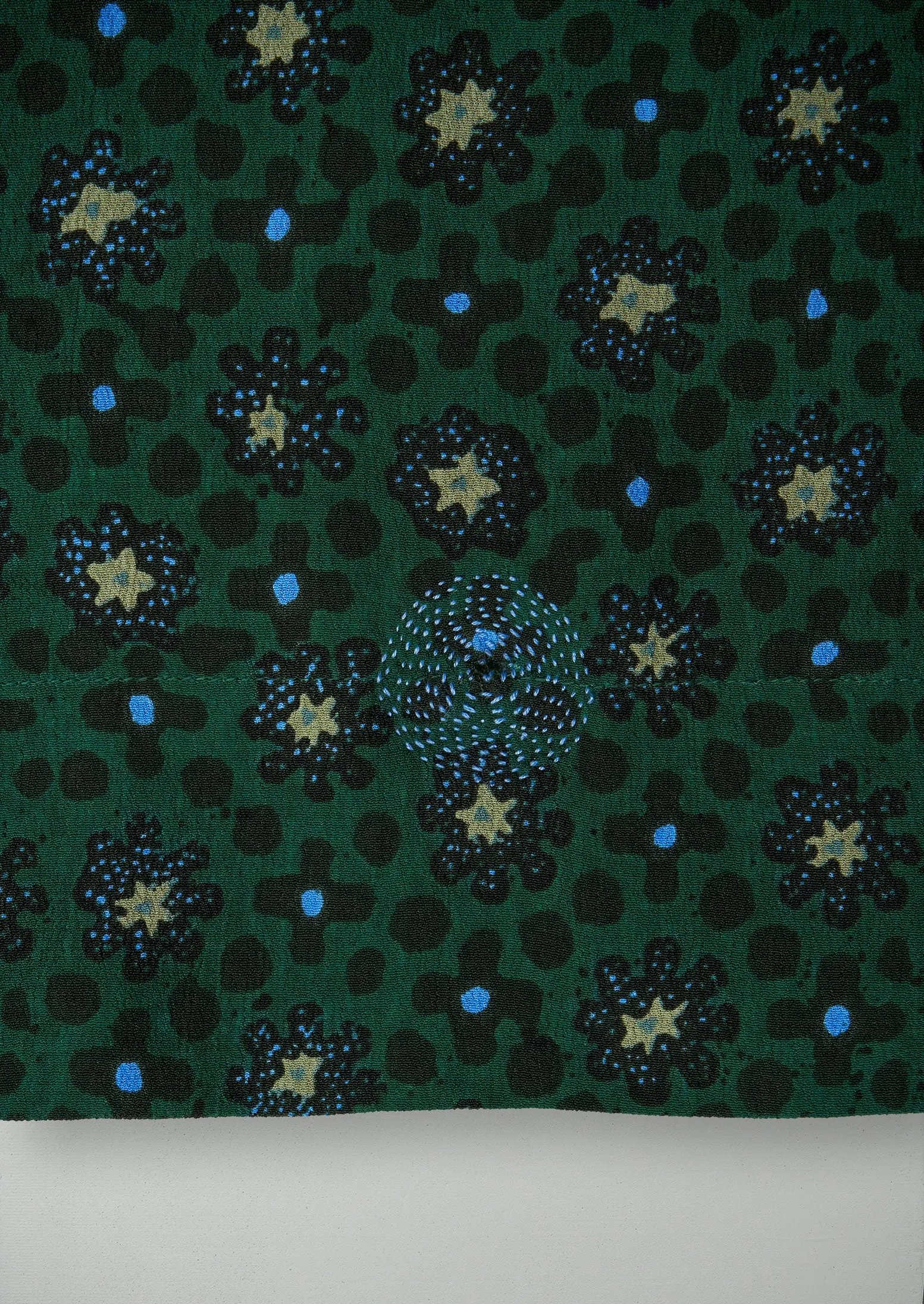 Renewed Dotty Print Crepe Shirt Dress Size 6 (90) | Posy Green