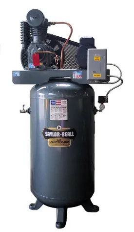 Saylor-Beall VT-737 - 5 hp Two Stage Reciprocating Air Compressor, 707 Pump,  18.5 CFM @ 175 PSI, 455 RPM