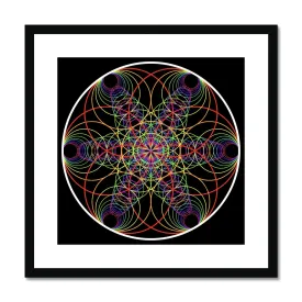 Six Sound Waves in a Circle Framed & Mounted Print
